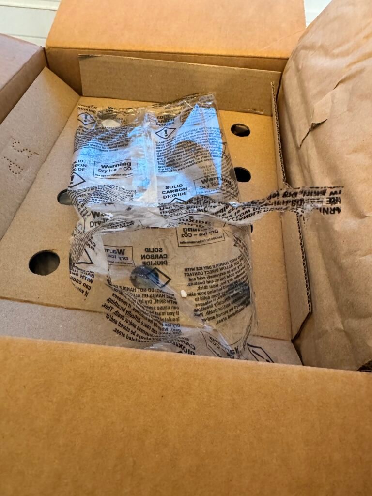 Spot for dry ice in ButcherBox