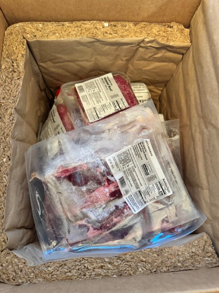 ButcherBox meat in box.